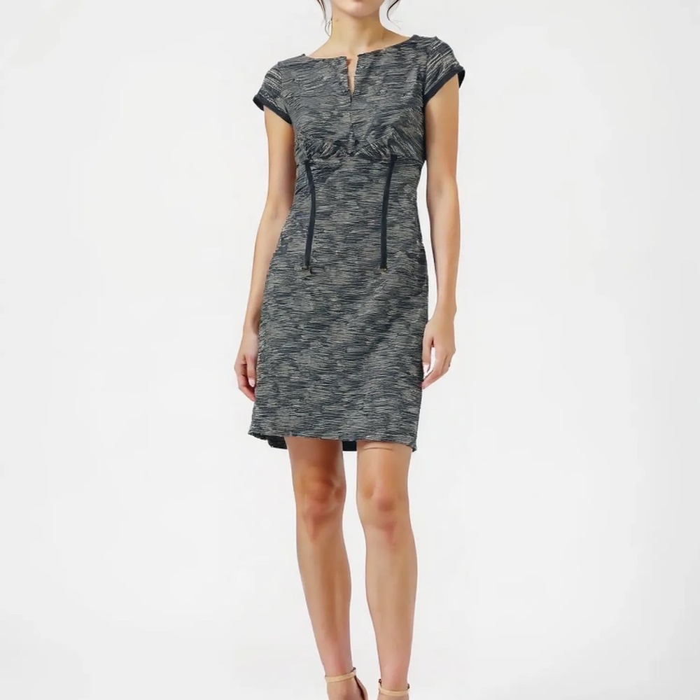 JONES WEAR Short Sleeve Midi Dress Black Size 8